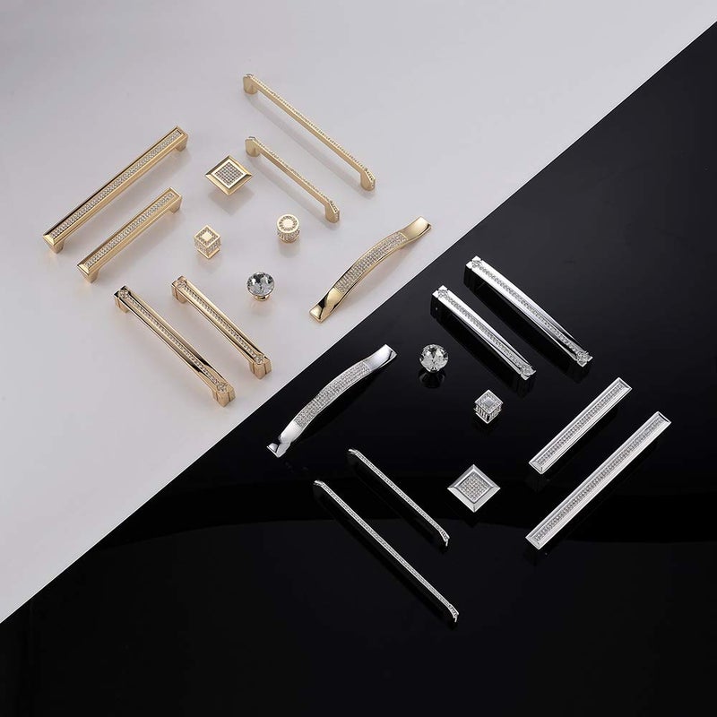 TNOMS Cabinet Hardware Handles Pull Polished Chrome Door Kitchen Cupboard Drawer/Furniture Knobs with Screws,160mm Hole Center,8 Pack,FTHD160CH-P8 - Image 5